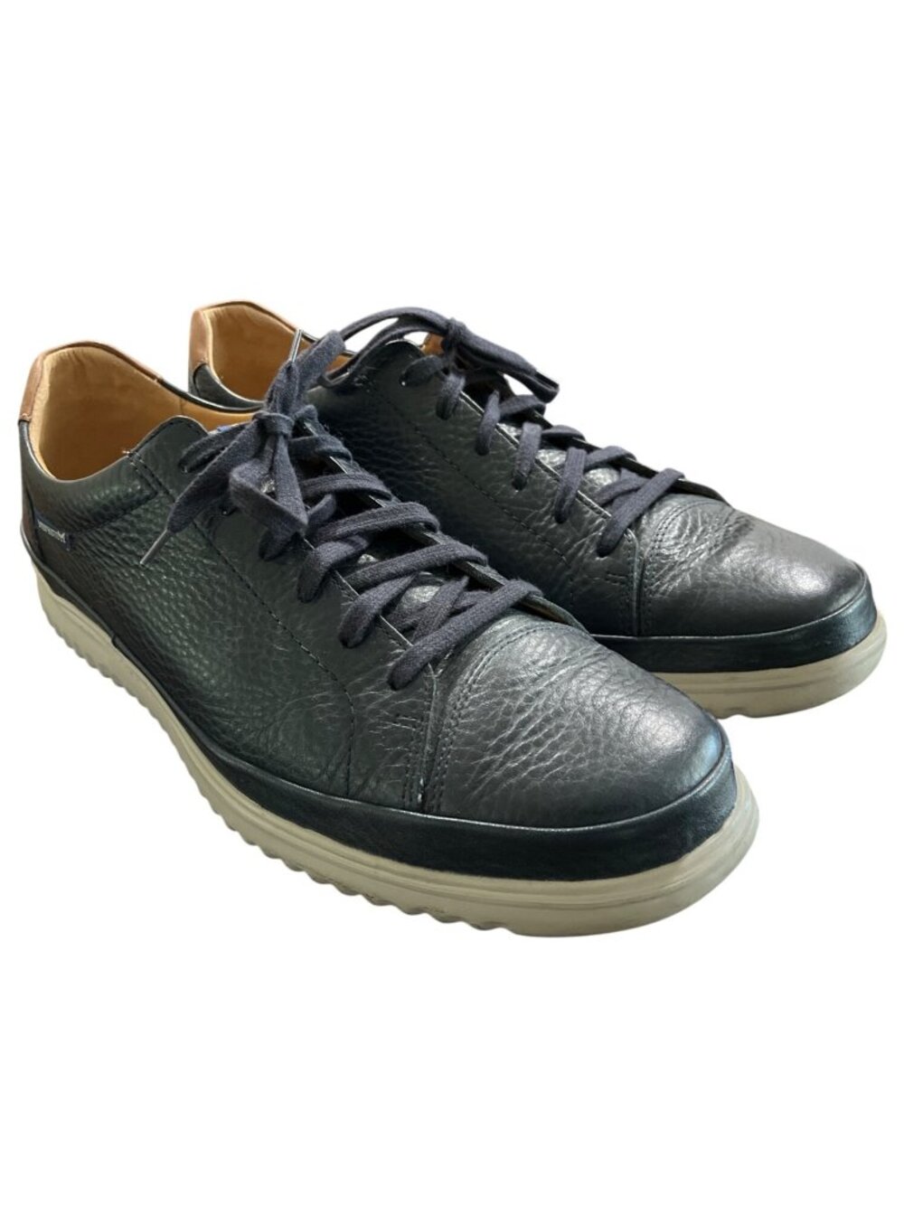 Mephisto Men Size US 11 Thomas Leather Lace-Up Comfort Shoe Sneaker Navy Air-Jet